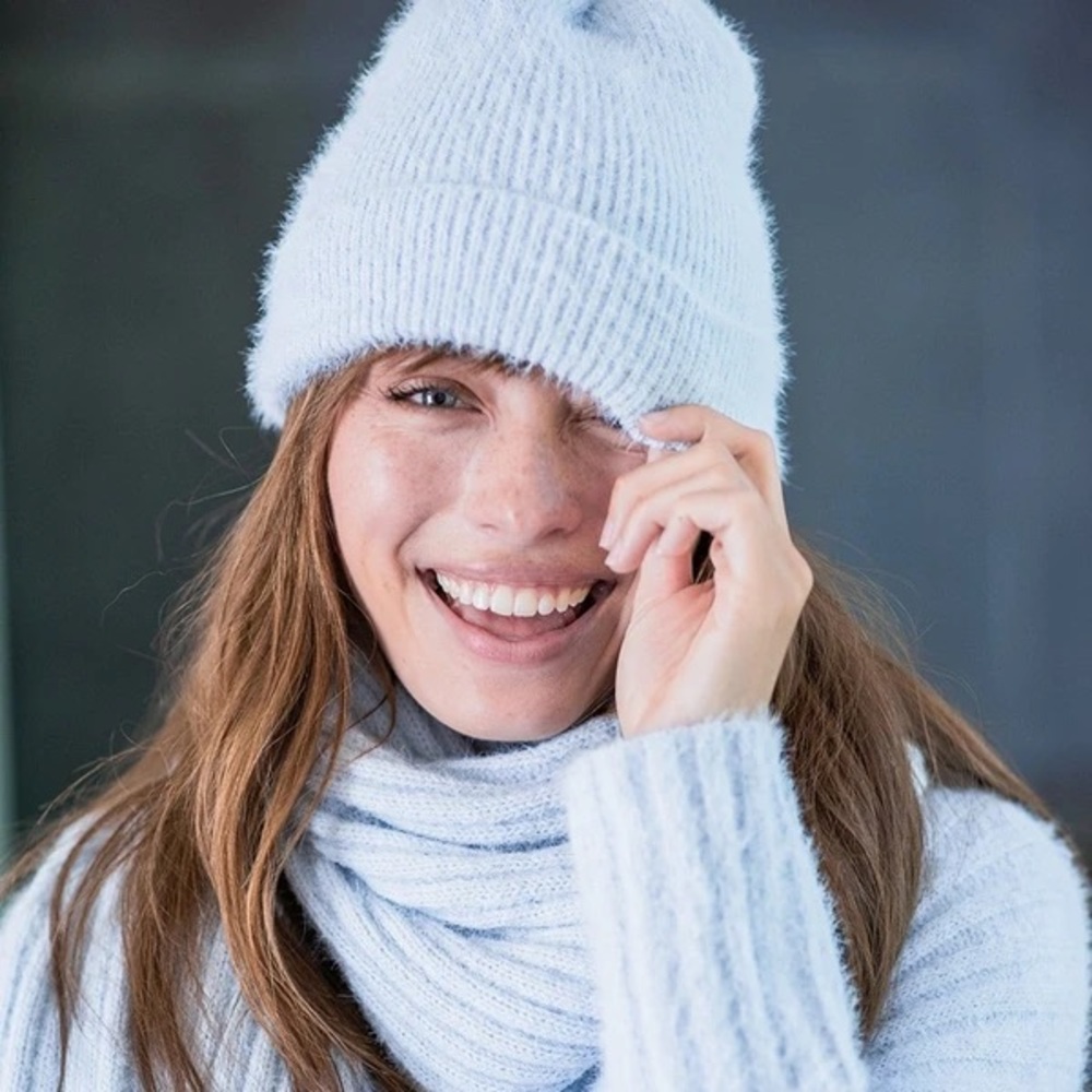 Chalet Baby Blue Ribbed Beanie